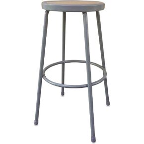 Alera ALEIS6630G 30 in. Seat Height Backless Industrial Metal Shop Stool - Brown