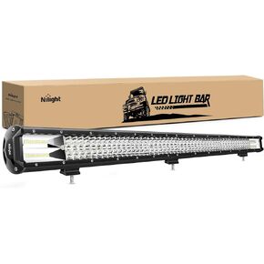 Nilight - 18007C-A 37Inch Triple Row Led Light Bar 468W Flood Spot Combo 46800LM Driving Lights Boat Led Off-Road Lights for Trucks