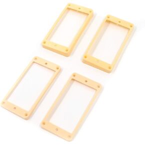 4Pcs Pickup Cover Frame Mounting Ring Curve for Electric EPI LP Guitar (Creamy)