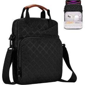 9-11 Inch Tablet Sleeve Bag, Padded Carrying Travel Case for iPad Pro 11-in (M4), iPad 10.9 (10th Gen), iPad Air 11-in (M2), Galaxy Tab S9/S8, with Shoulder Strap (Black) in Kuwait