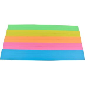 School Smart Sentence Strip, 3 x 24 Inches, Assorted Neon Colors, 90 lb, Pack of 100