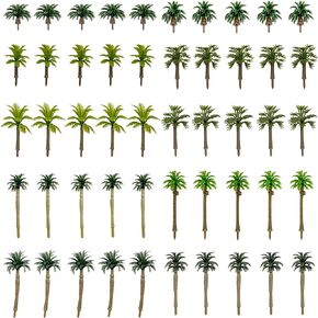 Cayway 65 PCS Model Trees Mixed Model Tree, Diorama Tree Fake Miniature Trees Model Scenery Supplies for DIY Projects Landscape Fairy Garden