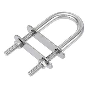 uxcell Round U-Bolt 1.5"(38mm) Fit Rod Size 112mm Length 304 Stainless Steel M10 with Nuts, Plates