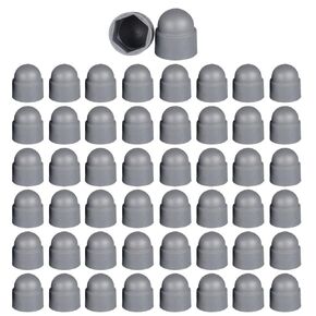 50 Pcs Hex Nut Cover, Red M10 Bolt Dome Caps Covers, Plastic Dome Bolt Nut Protection Caps Cover for Bolts,Hex Hexagon Screws