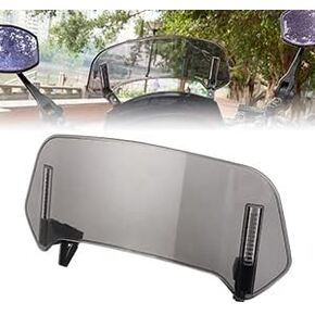 Motoparty Motorcycle Windshield Extension Universal Adjustable Clip on Windscreen extender for Honda Suzuki Kawasaki Yamaha Aprilia Upgrade More Stable Easy to Install (Large,Clear) in Saudi Arabia