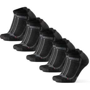 DANISH ENDURANCE Low-Cut Long Distance Running Socks, Sweat Wicking, Cushioned & Anti-Blister, for Men & Women, 3 & 5-Pack