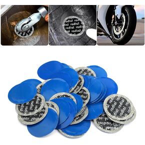 Tire Repair Patch, 80 Pcs 58mm Tire Patch Kit, Heavy Duty Tire Patches, Round Tubeless Patches, Fast Repair Cold Patch for Car Tire Damage Universal Car Truck Bus Vehicle