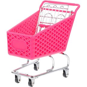 Hemoton Mini Shopping Trolley Mini Shopping Cart Pen Pencil Stand Iron Cart Trolley Toy Desktop Sundries Small Items Organizer Stationery Supplies for Adults Random Color Mini Grocery Cart