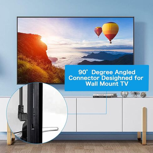 RIIEYOCA 90 Degree Right Angle 3 Prong Power Coiled Cord,Up Angle 18AWG NEMA 5-15P to Down Angle IEC 320 C13 10A 125V TV Power Spring Cable for Computer, PC, Desktop, Printer, Scanner1.97FT-4.9FT(D) in Saudi Arabia