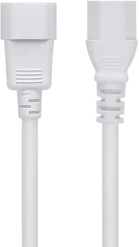 Monoprice 3-Prong Extension Cord - 6 Feet - Black (6-Pack) IEC 60320 C14 to IEC 60320 C13, 18AWG, 10A, SVT, for Powering Computers, Monitors in Kuwait