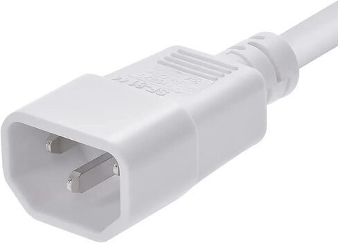 Monoprice 3-Prong Extension Cord - 6 Feet - Black (6-Pack) IEC 60320 C14 to IEC 60320 C13, 18AWG, 10A, SVT, for Powering Computers, Monitors in Kuwait