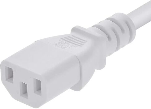 Monoprice 3-Prong Extension Cord - 6 Feet - Black (6-Pack) IEC 60320 C14 to IEC 60320 C13, 18AWG, 10A, SVT, for Powering Computers, Monitors in Kuwait