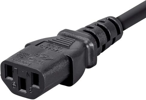 Monoprice Extension Cord - IEC 60320 C14 to IEC 60320 C13, 10 Amp, 1250 Watt, 3-Prong, 18AWG, 4 Feet, Black in Saudi Arabia