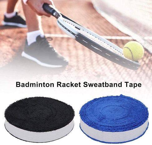 10m Tennis Towel Racket Grip Tape Anti Slip Badminton Handle Tape Absorbent Grip Thicken Racquet Racket Over Grips Elasticity Tennis Racket Replacement Grip Sweatband Racket Wraps Tape in Saudi Arabia