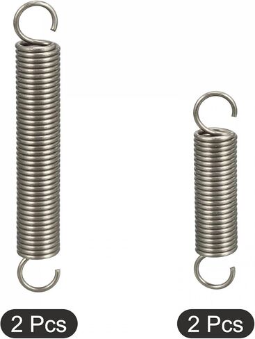 uxcell Tension Spring, 1.2x10x50mm 1.2x10x70mm Spring Steel Small Dual Hook Tension Spring 4pcs in Saudi Arabia