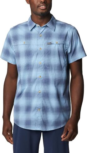 Columbia Newton Ridge™ Plaid Short Sleeve Jet Stream Soft Ombre MD in Saudi Arabia