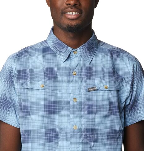 Columbia Newton Ridge™ Plaid Short Sleeve Jet Stream Soft Ombre MD in Saudi Arabia