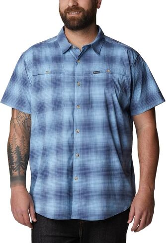 Columbia Newton Ridge™ Plaid Short Sleeve Jet Stream Soft Ombre MD in Saudi Arabia