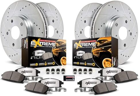 Power Stop K4426-36 Front and Rear Z36 Truck & Tow Brake Kit, Carbon Fiber Ceramic Brake Pads and Drilled/Slotted Brake Rotors in Saudi Arabia