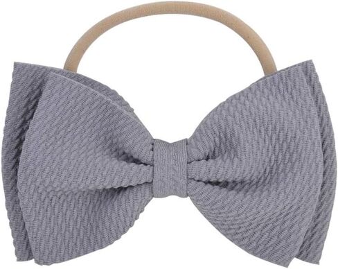 عصابة رأس من النايلون فائق النعومة مقاس 11.43 سم للفتيات الصغيرات، إكسسوارات شعر للتصوير الفوتوغرافي والسفر (رمادي) in Kuwait