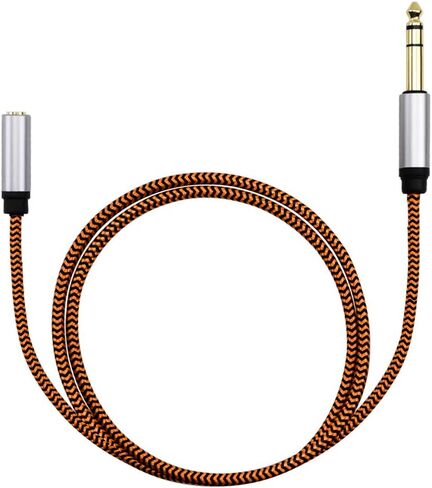 6.35 Male to Female 3.5 Headphones Adapter 12ft,LiuTian TRS 1/4 to 3.5mm Stereo Cord 6.35mm 1/4 Male to 3.5mm 1/8 Female for Amplifiers, Guitar Amp, Piano, Home Theater Devices, or Mixing Console. in Kuwait