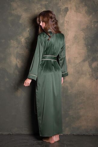 Long Silk Robes For Women - Plus Size Satin Robe For Women Sexy Sleepwear Kimono in Saudi Arabia