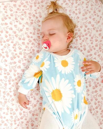 Hoanselay Newborn Infant Baby Girl Daisy T Shirt Romper Long Sleeve Oversized Rompers Bodysuit Bubble Onesie Top Fall Clothes in Saudi Arabia