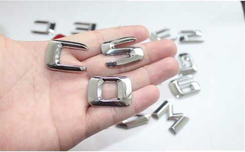 الكروم سيارة جذع رسائل شارة شعار شعارات لمرسيدس بنز E43 E55 E63 AMG E200 E250 E300 E320 E350 E400 E180 4MATIC CDI (E260) in Kuwait