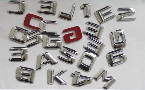 الكروم سيارة جذع رسائل شارة شعار شعارات لمرسيدس بنز E43 E55 E63 AMG E200 E250 E300 E320 E350 E400 E180 4MATIC CDI (E260) in Kuwait