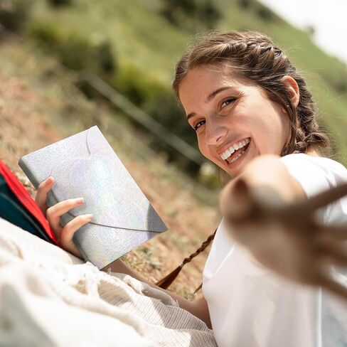 مجلة غلاف صلب من البولي يوريثان اللامع اللؤلؤي، دفتر ملاحظات جلدي عاكس بقلب مغناطيسي ومذكرات حب 8 مم صفحات مبطنة مع إشارات مرجعية، 5.8 بوصة × 8.5 بوصة in Kuwait