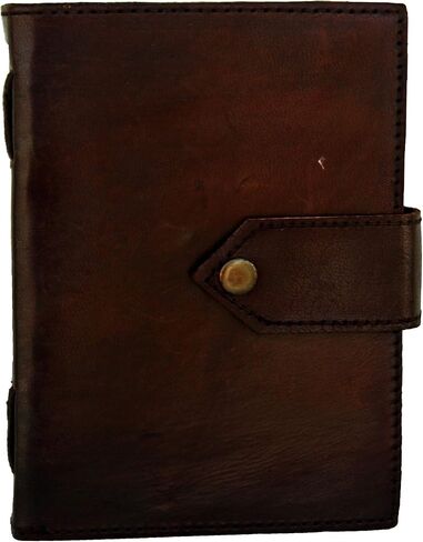 Handmade Leather Journal Notebook - Genuine Leather Bound Daily personal Diary notebook Notepad For Men & Women Paper (Pocket Diary 4x6") in Saudi Arabia