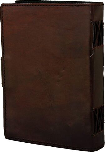 Handmade Leather Journal Notebook - Genuine Leather Bound Daily personal Diary notebook Notepad For Men & Women Paper (Pocket Diary 4x6") in Saudi Arabia