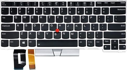 Replacement Laptop Keyboard Backlit for Lenovo ThinkPad Yoga L380 E480 L390 T490 T495 L480 T480S, with Frame Pointer Backlight US Layout in Saudi Arabia