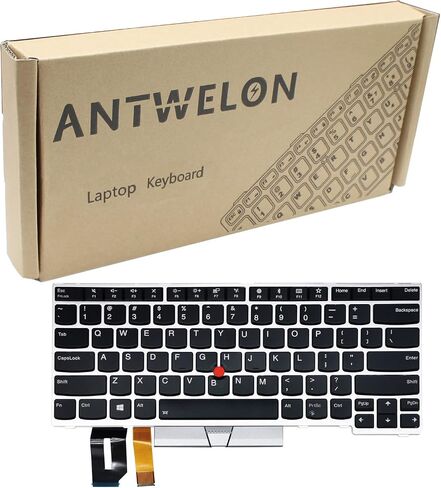 Replacement Laptop Keyboard Backlit for Lenovo ThinkPad Yoga L380 E480 L390 T490 T495 L480 T480S, with Frame Pointer Backlight US Layout in Saudi Arabia