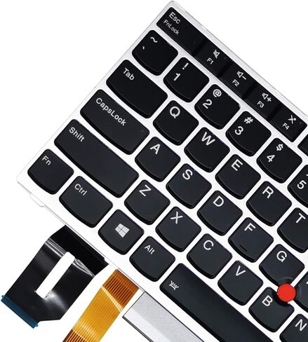 Replacement Laptop Keyboard Backlit for Lenovo ThinkPad Yoga L380 E480 L390 T490 T495 L480 T480S, with Frame Pointer Backlight US Layout in Saudi Arabia