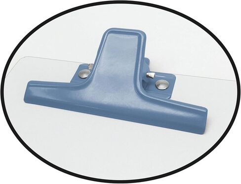 Acrimet White Clipboard Letter Size A4 (13" x 9 1/16") Premium Metal Clip (Hardboard) (Blue Clip) (6 Pack) in Saudi Arabia