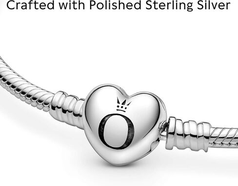 Pandora Jewelry Bundle with Gift Box - Glow-in-the-Dark Firefly Dangle Charm & Moments Sterling Silver Snake Chain Charm Bracelet with Heart Clasp, 9.0" - Gift for Women in Saudi Arabia