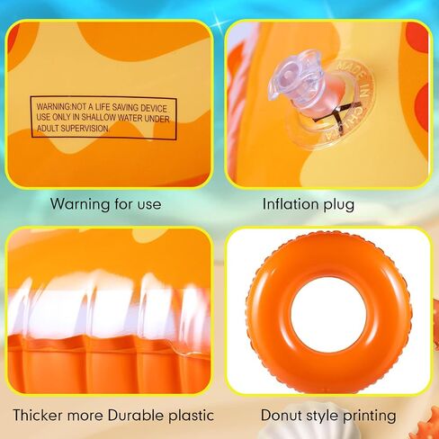 6 Pieces Inflatable Pool Floats Fruits Swim Tubes Rings Pool Floaties Swimming Pool Toys Inflatable Pool Tube Pool Rings for Kids Adults Beach Outdoor Swimming Pool Party Decorations Supplies in Saudi Arabia