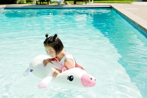 Posh Creations Unicorn Pool Noodles and Floats مع EPS للأطفال، متعة غير قابلة للنفخ للقفز والاسترخاء وركوب الخيل في حمام السباحة للأطفال المراهقين والبالغين، عوامة شبكية لحوض السباحة - وحيد القرن كبير in Kuwait