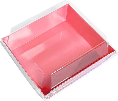 30 Pack Pink Square Charcuterie Box with Clear Secure Lids,6.4×5.7inch Cardboard Bakery Safe Boxes for Food Small Dessert To-go Boxes,Bento Take out Paper Box Sandwich Cake Slice Container, Pack of 30 in Saudi Arabia