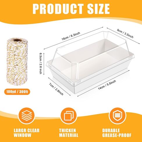 150 Pcs Paper Charcuterie Boxes with Clear Lids and Cotton Rope 5.5 Inches Disposable Food Containers Bakery Boxes for Dessert, Sandwich, Cupcake, Cookie, Chocolate, Strawberry (White) in Saudi Arabia