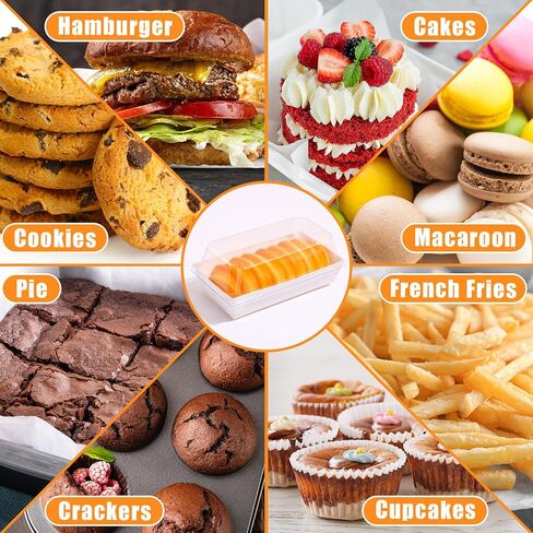 150 Pcs Paper Charcuterie Boxes with Clear Lids and Cotton Rope 5.5 Inches Disposable Food Containers Bakery Boxes for Dessert, Sandwich, Cupcake, Cookie, Chocolate, Strawberry (White) in Saudi Arabia