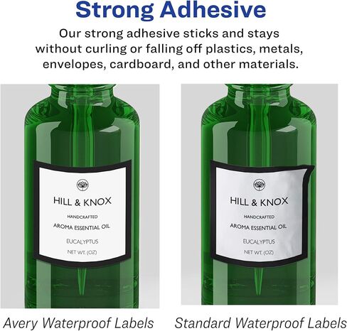 Avery Durable Waterproof Square Labels with Sure Feed, 1" x 1", 1,200 Oil and Tear-Resistant Waterproof Labels, Print-to-The-Edge, Laser/Pigment-Based Inkjet Printable Labels in Saudi Arabia