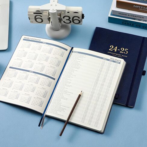 2024-2025 Appointment Book/Planner - Weekly Appointment Book, JUL 2024 - JUN 2025, 8.5" x 11", Daily/Hourly Planner with 15-Minute Interval, Blue in Kuwait