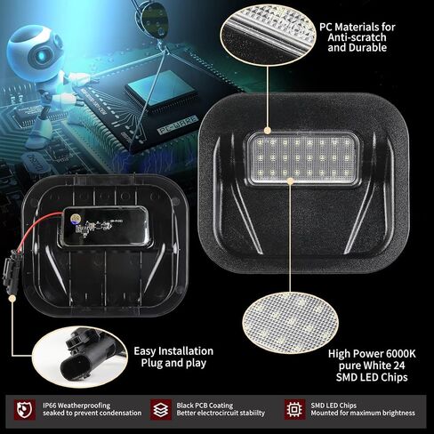 Led Tailgate Step Light Truck bed Multi-Pro Lamp Kit accessories Replace for GMC Sierra 1500 2500 HD 3500 HD 2020-2021 Chevrolet Silverado 1500 2500 HD 3500 HD 2020 (Two Sets) in Saudi Arabia