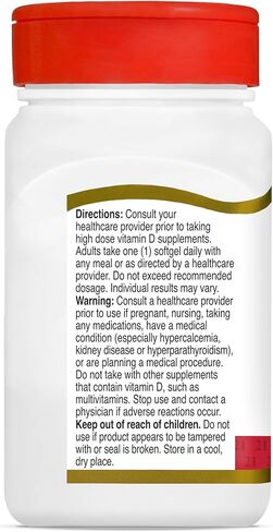 21st Century Vitamin D3 250 mcg (10,000 IU) Rapid Release Softgels, 110 Count in Saudi Arabia