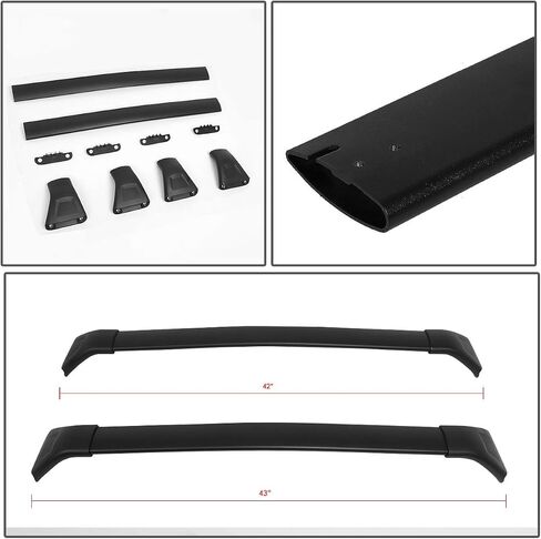 DNA MOTORING PT-ZTL-8034 Pair Aluminum Car Roof Rack Cross Bars Compatible with 07-12 Mazda CX-7,Black in Saudi Arabia