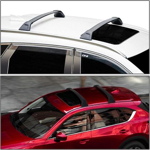 DNA MOTORING PT-ZTL-8034 Pair Aluminum Car Roof Rack Cross Bars Compatible with 07-12 Mazda CX-7,Black in Saudi Arabia