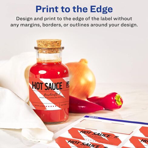 Avery Glossy White Rectangle Labels with Sure Feed, 1.5" x 3.75", 1,000 Glossy White Labels, Print-to-The-Edge, Permanent Label Adhesive, Laser/Inkjet Printable Labels in Saudi Arabia