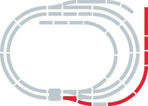Hornby Hobby Train Tracks - R8225 Extension Pack E Track Pieces - Small Scale Model Accessories for Train, Electric Railroad Supplies with HO/OO Gauge Compatibility, Straight/Curved Tracks in Saudi Arabia